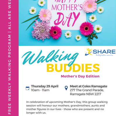 Mothers Day Edition Walking Buddies Group Walking Program